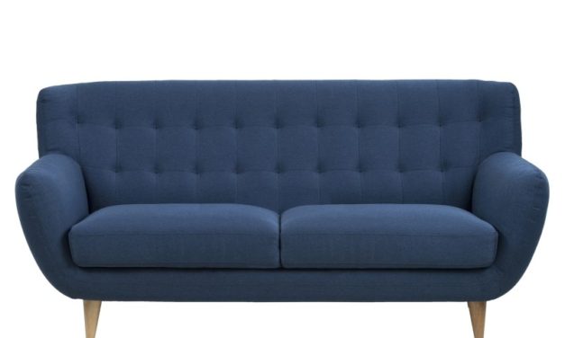 Oswald mørkeblå 3 personers sofa