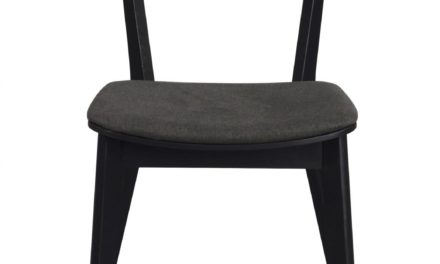 Cato spisebordsstol – sort eg og gråt stof