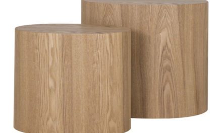 CANETT Odnes småborde – natur, oval (sæt á 2)