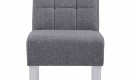 Leila spisebordsstol – grå/hvid