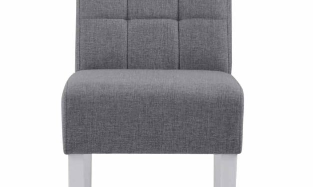 Leila spisebordsstol – grå/hvid