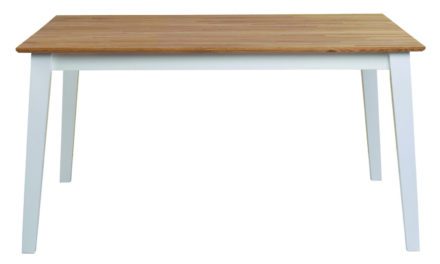 Filippa spisebord – Hvid/natur eg, 145×145/190×145