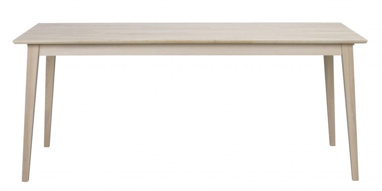 Filippa spisebord – hvidolieret eg, m. udtræk (180×90)