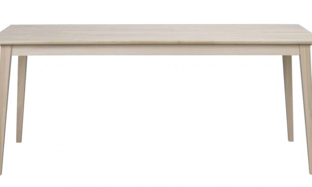 Filippa spisebord – hvidolieret eg, m. udtræk (180×90)