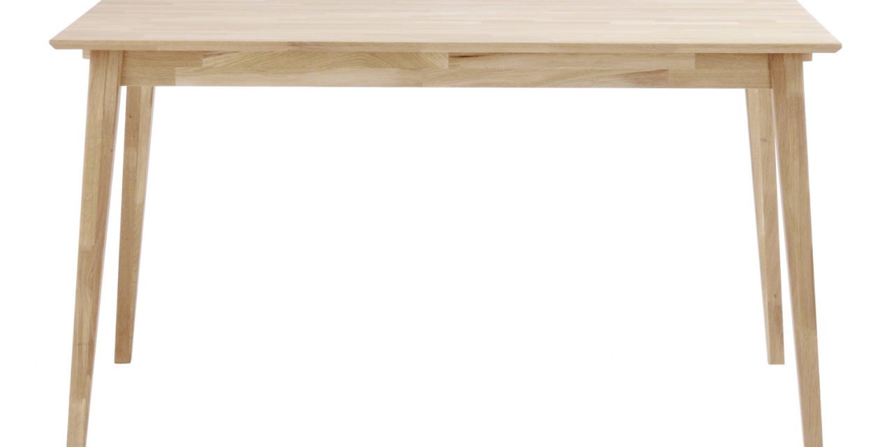 Filippa spisebord – Hvidpigmenteret eg, 140×90