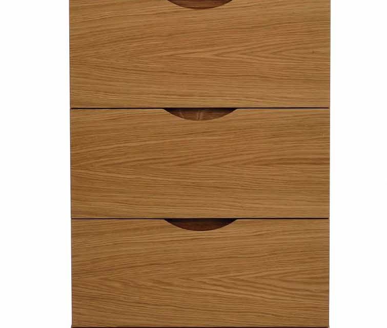 Filippa kommode – Lakeret eg, 5 skuffer