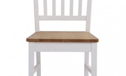 Filippa spisebordsstol – Hvid/natur egetræ