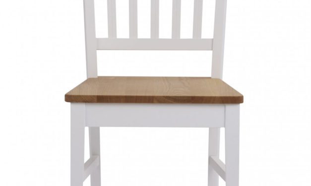 Filippa spisebordsstol – Hvid/natur egetræ
