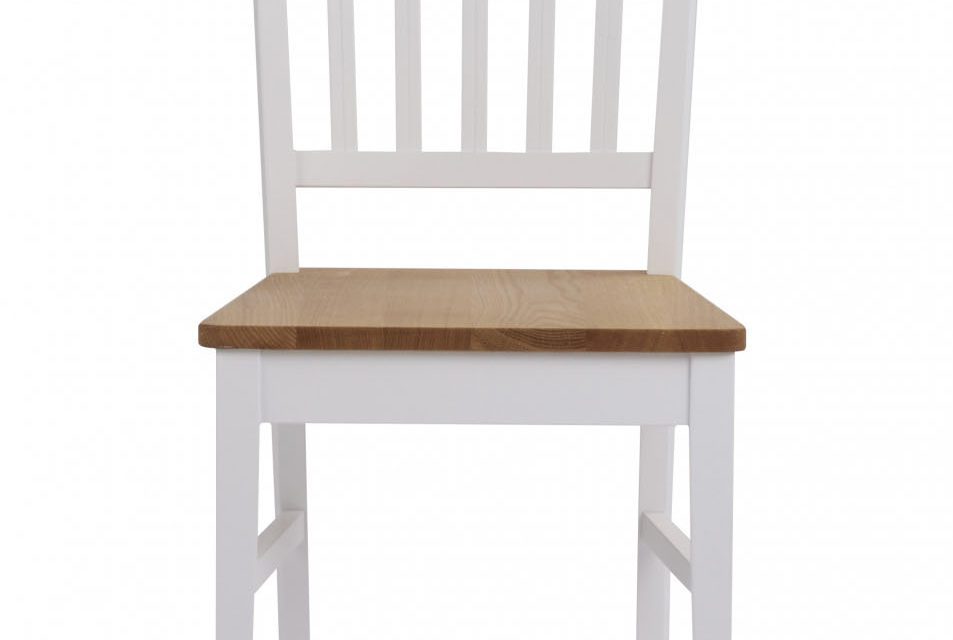 Filippa spisebordsstol – Hvid/natur egetræ