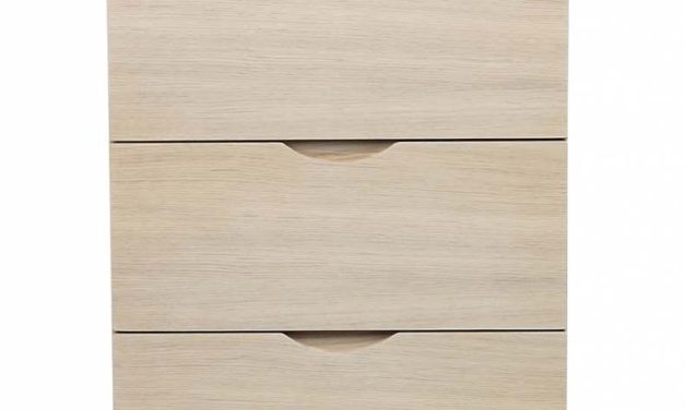 Filippa kommode – Hvidpigmenteret eg, 5 skuffer