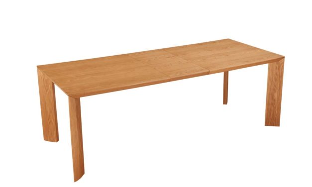 Goa spisebord – natur, m. indbygget tillægsplade