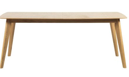 Cirrus spisebord – lakeret eg, m. butterfly tillægsplade (190×90)