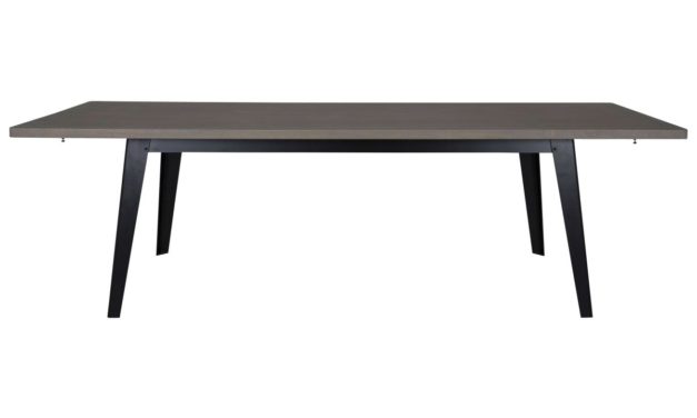 CANETT Bering spisebord – mørkegrå, m. udtræk