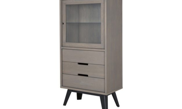CANETT Bering vitrine, tårn – Mørkegrå
