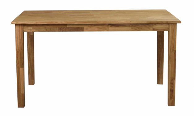 Linus spisebord – massiv eg m. udtræk (140×90)