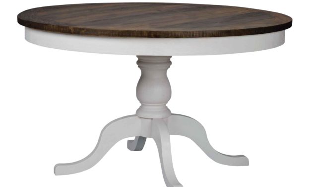 Nottingham spisebord – brun/hvid, rund (Ø130)