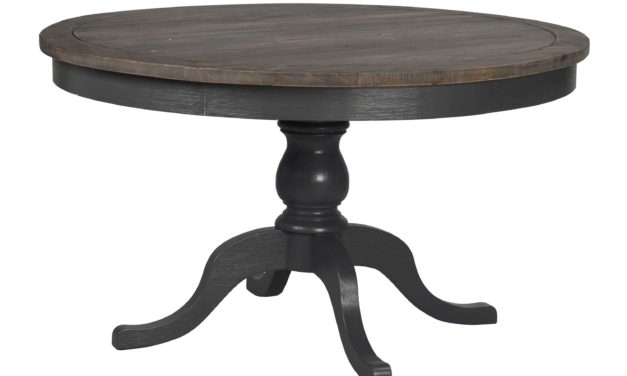 Nottingham spisebord – brun/grå, rund (Ø130)