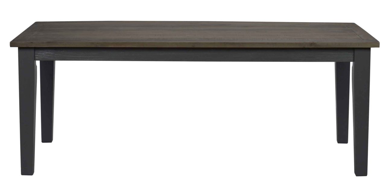 Nottingham spisebord – brun/grå m. udtræk (200×100)