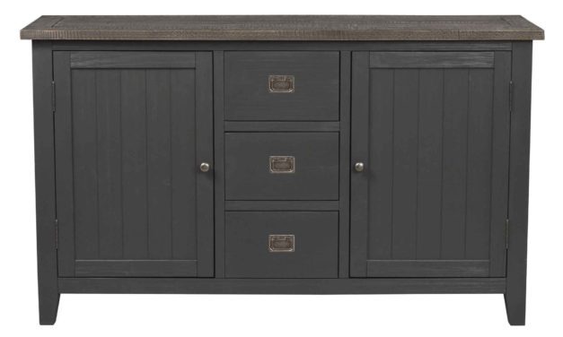 Nottingham skænk – grå m. 2 låger og 3 skuffer