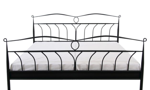 Line Sengestel – Sort metal, (180×200)