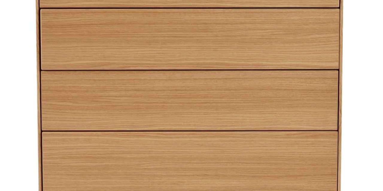 Tore kommode – Lakeret egetræ, 7 push-to-open låger