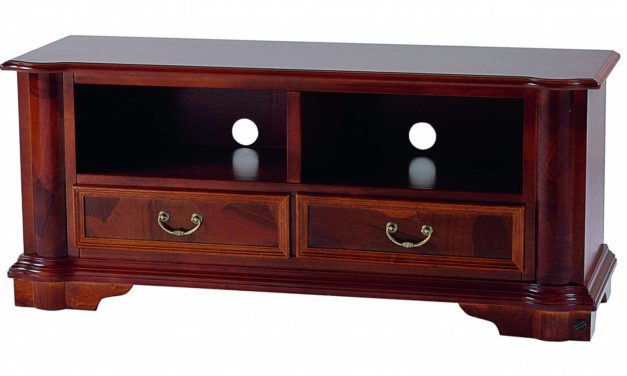 Amadeus TV-bord – valnød, m. 2 rum og 2 skuffer