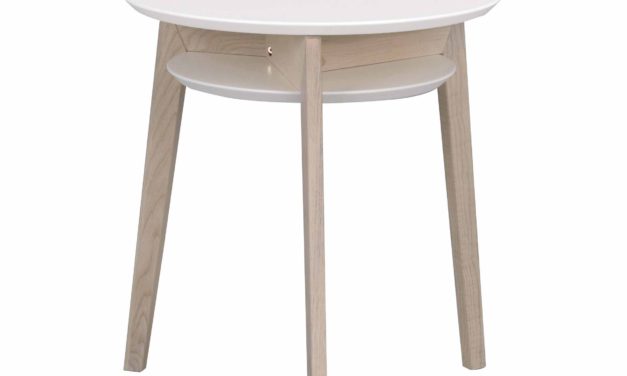 Rodeo sidebord – Hvidpigmenteret egetræ, rundt (Ø:50)