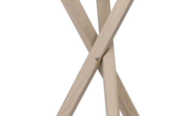 Morris sidebord – hvid/hvidolieret eg, rund (Ø50)