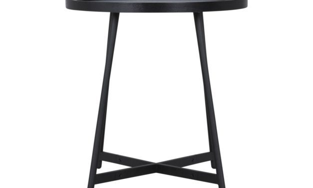 CANETT Sisco sidebord – Sort Ø40 cm