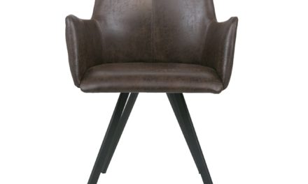 CANETT Amigo spisebordsstol m. armlæn – Mørkebrun