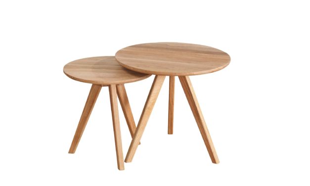 Yumi sofaborde – Lakeret egetræ, 2 stk