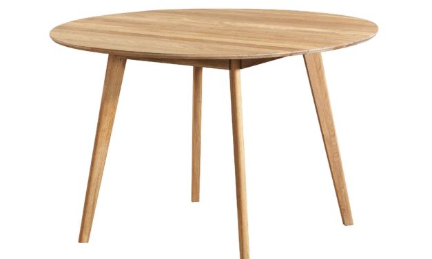 Yumi spisebord – Lakeret egetræ, rundt (Ø:115)