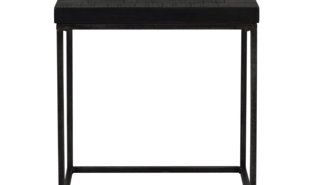 Dalton sidebord – sort træ og metal, kvadratisk