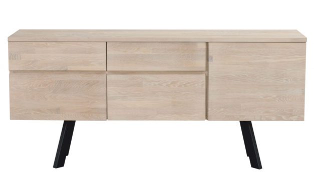 Fred skænk – hvidolieret eg, m. 2 skuffer og 3 låger