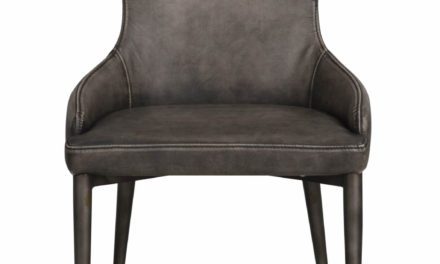 Ambrose spisebordsstol – grå PU læder m. metalben