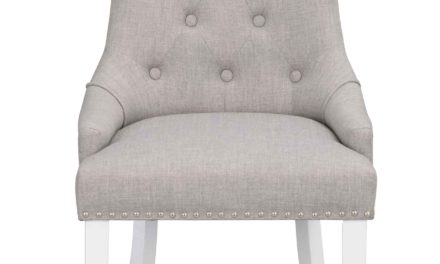 Vicky spisebordsstol – Gråt stof, hvide træben