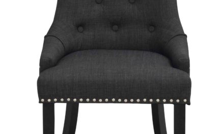 Vicky spisebordsstol – Antracitgrå stof, sorte træben