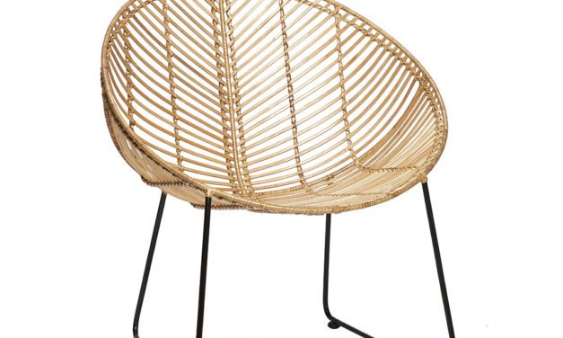 H&Uuml;BSCH Natur rund rattan stol