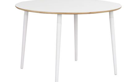 Fusion spisebord – hvid laminat/bøg, rund (Ø115)