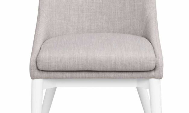 Bea spisebordsstol – lysegråt stof/hvidt træ