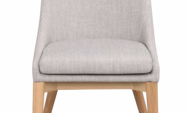 Bea spisebordsstol – lysegråt stof/eg