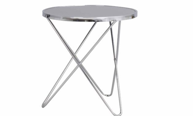 Stoke sidebord – Krom metal, rundt (Ø50)