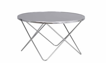 Stoke sofabord – Krom metal, rundt (Ø:85)