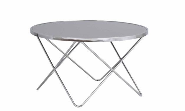 Stoke sofabord – Krom metal, rundt (Ø:85)