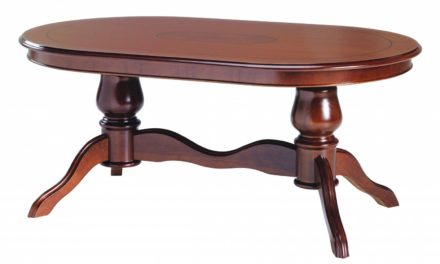 Amadeus sofabord – valnød, oval (130×80)