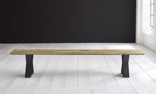 Concept 4 You Spisebordsbænk – X-ben 240 x 40 cm 3 cm 05 = sand