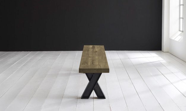 Concept 4 You Spisebordsbænk – X-ben 200 x 40 cm 6 cm 05 = sand