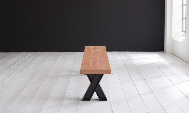 Concept 4 You Spisebordsbænk – X-ben 220 x 40 cm 6 cm 03 = white wash