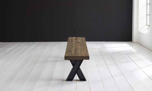 Concept 4 You Spisebordsbænk – X-ben 180 x 40 cm 6 cm 04 = desert