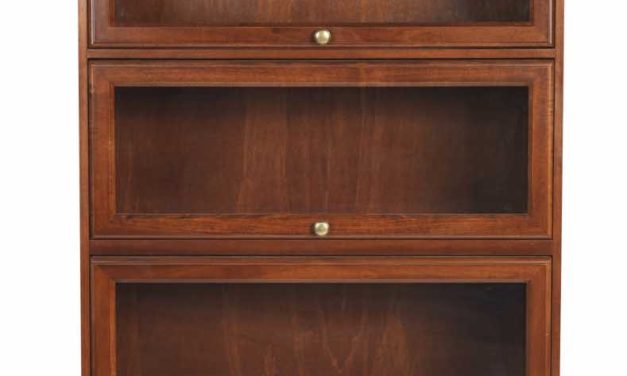 Leonardo bogreol – valnød m. 5 glaslåger